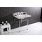 Kingston Brass 30 Carrara Marble Console Sink with Acrylic Legs, Marble WhitePolished Nickel LMS3030MA6 - alternate 5